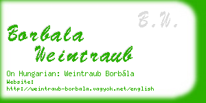 borbala weintraub business card