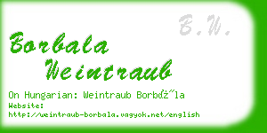 borbala weintraub business card